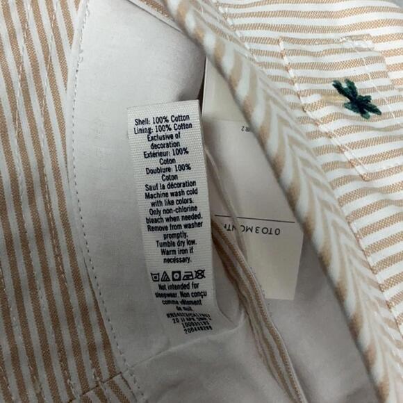 Janie and Jack Beige Striped Bucket Hat - Picture 6 of 8